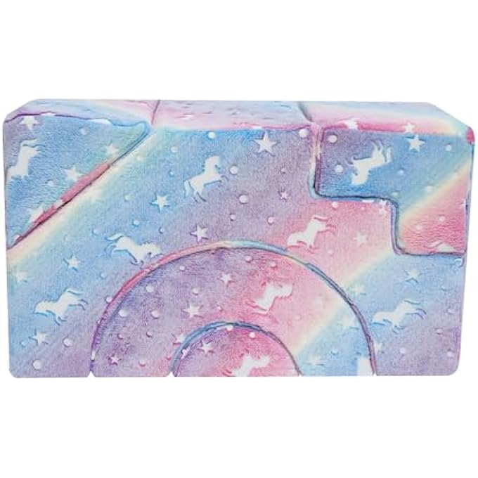 rayihni أريكة أطفال مصنوعة من رغوة قابلة للتعديل مع منزلق وسلالم، أريكة قابلة للتحويل لغرفة اللعب، للأزحف، التسلق واللعب - Image 1